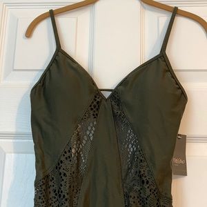 Olive One Piece Bathing Suit